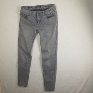 Vigoss Chelsea Super Skinny Grey Jeans Womens Size 29x30 Mid Rise Stretch Denim